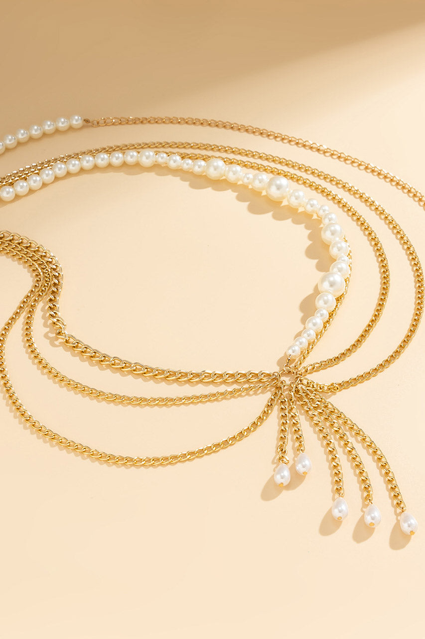 Hanging Pearl Draped Belly Chain
