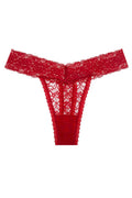 Plus Size Floral Lace Band Thong