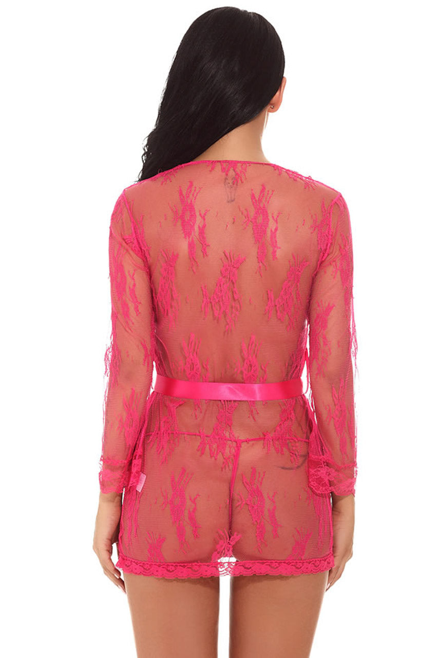 Delicate Lace Short Robe