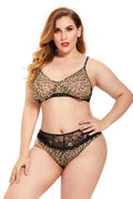 Plus Size Fierce Feline Bra Set