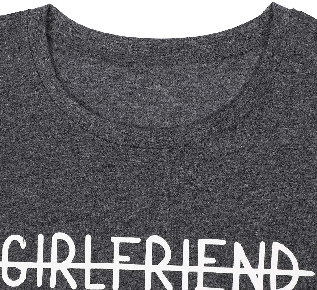 Girlfriend Fiancee Wife Tee Shirt Women Bride Honeymoon Vacation Tshirt Engagement Announcement Tees Tops Shirt