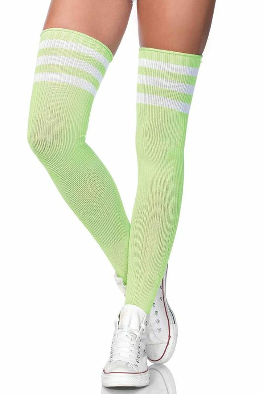 Striped Thigh High Stockings