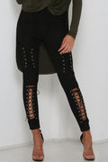 Suede Lace Up Leggings