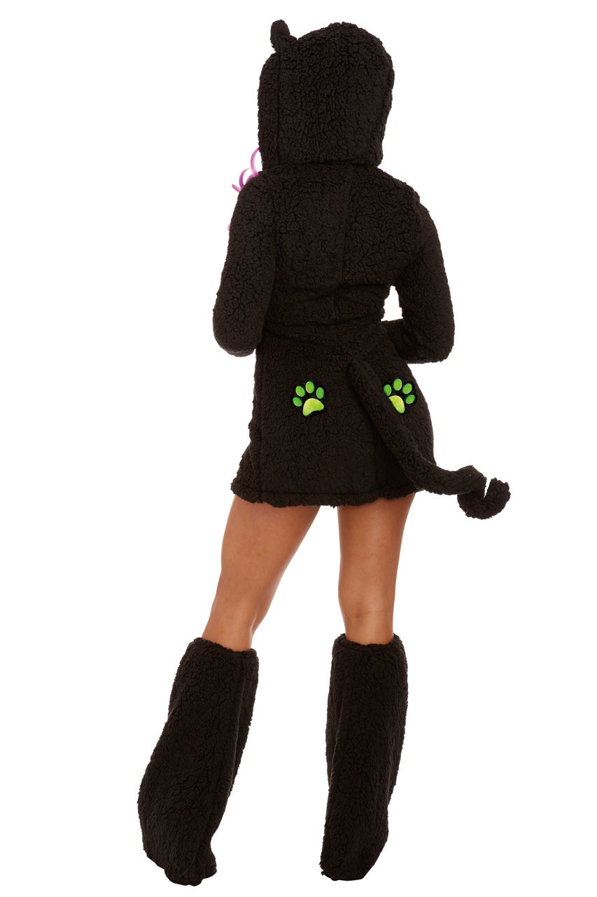 Fuzzy Black Cat Costume