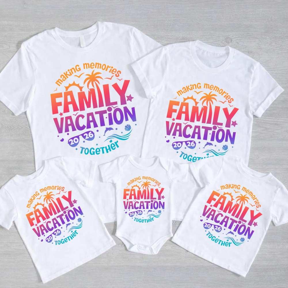 Family Vacation 2026 Shirts – Matching Outfits for Making Memories Together Baby Onesie