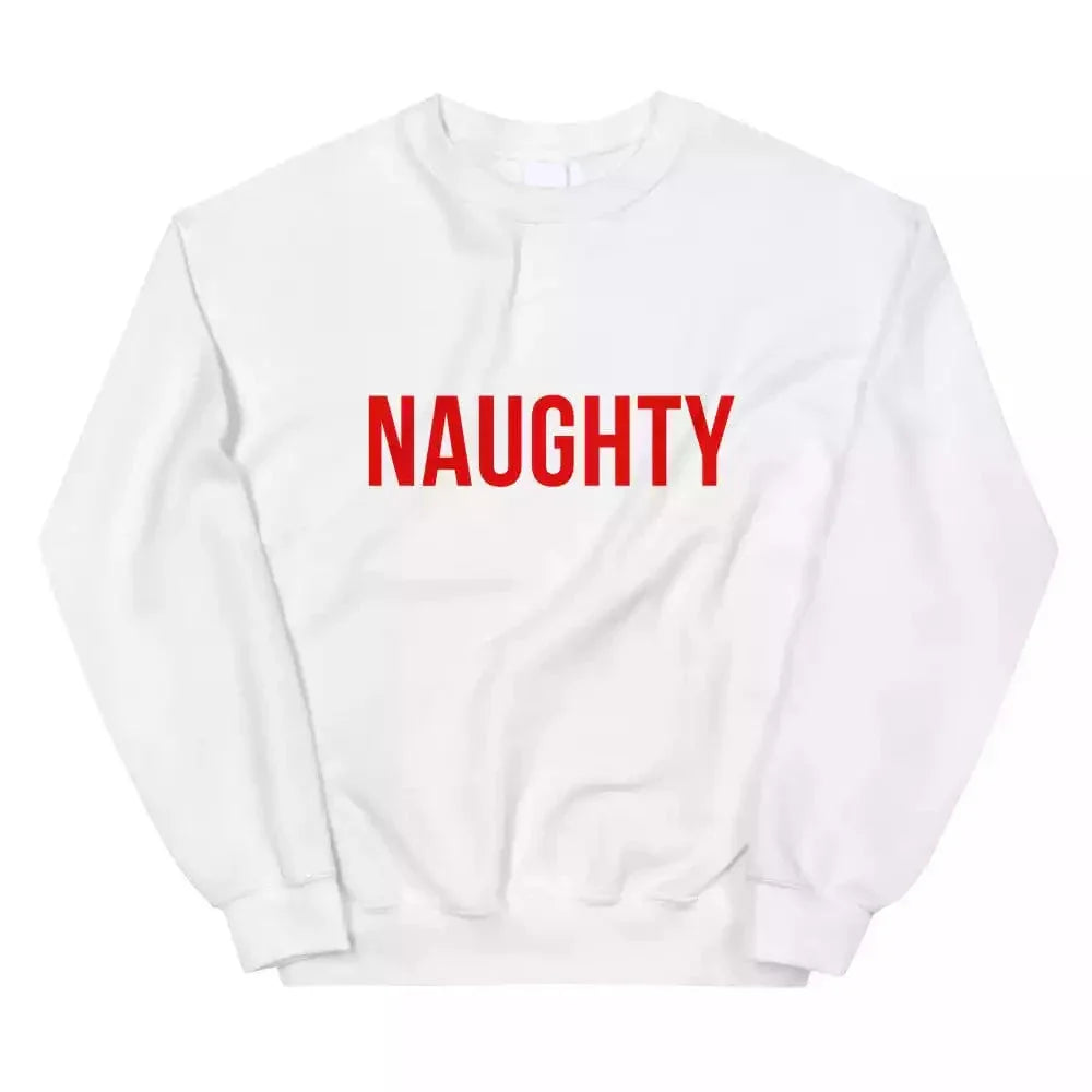 Christmas Naughty & Nice Couples Sweatshirt