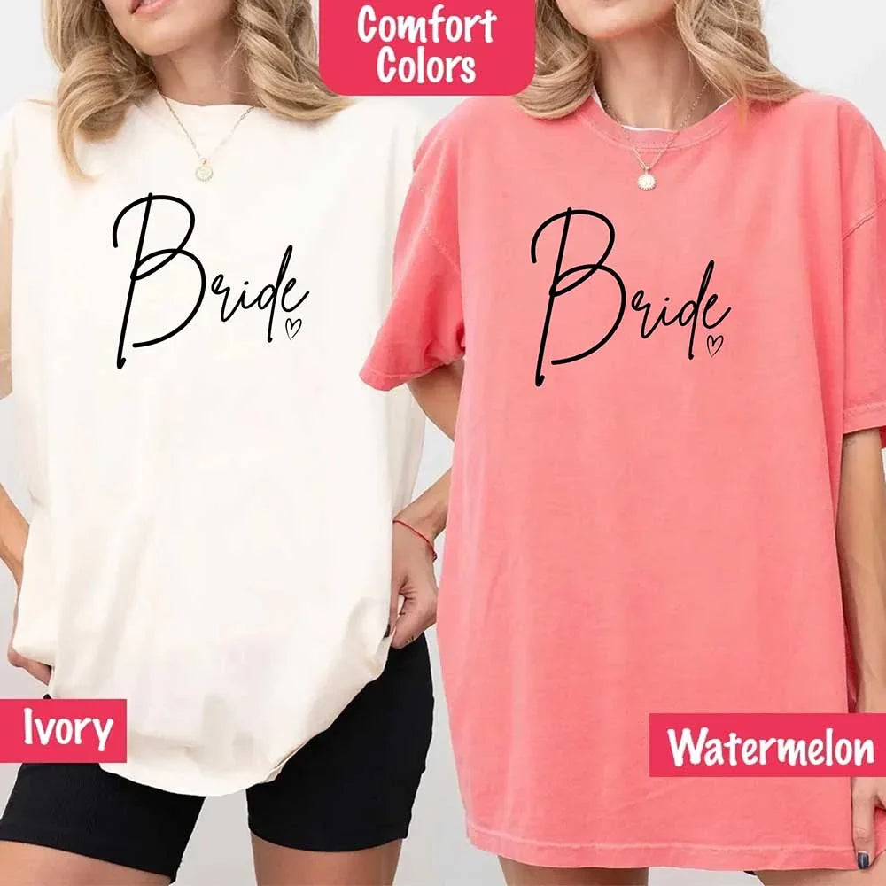 Team Bride Comfort Colors Shirts – Bride, Bridesmaid, Bachelorette Party & Proposal Gift Tees
